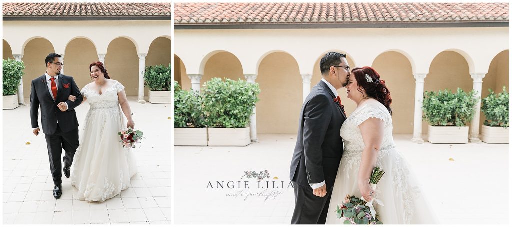 bride and groom at Coral Gables Country Club. Photo by Angie Lilian